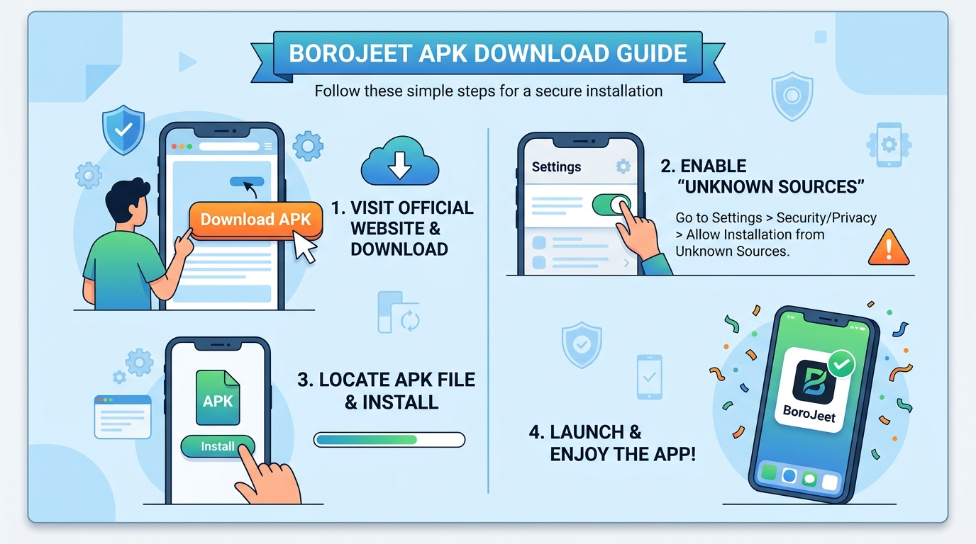 BoroJeet APK ডাউনলোড প্রক্রিয়া: ধাপে ধাপে নির্দেশিকা