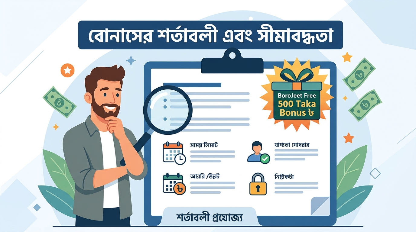 প্রতিযোগীদের সাথে BoroJeet free 500 taka bonus এর তুলনা