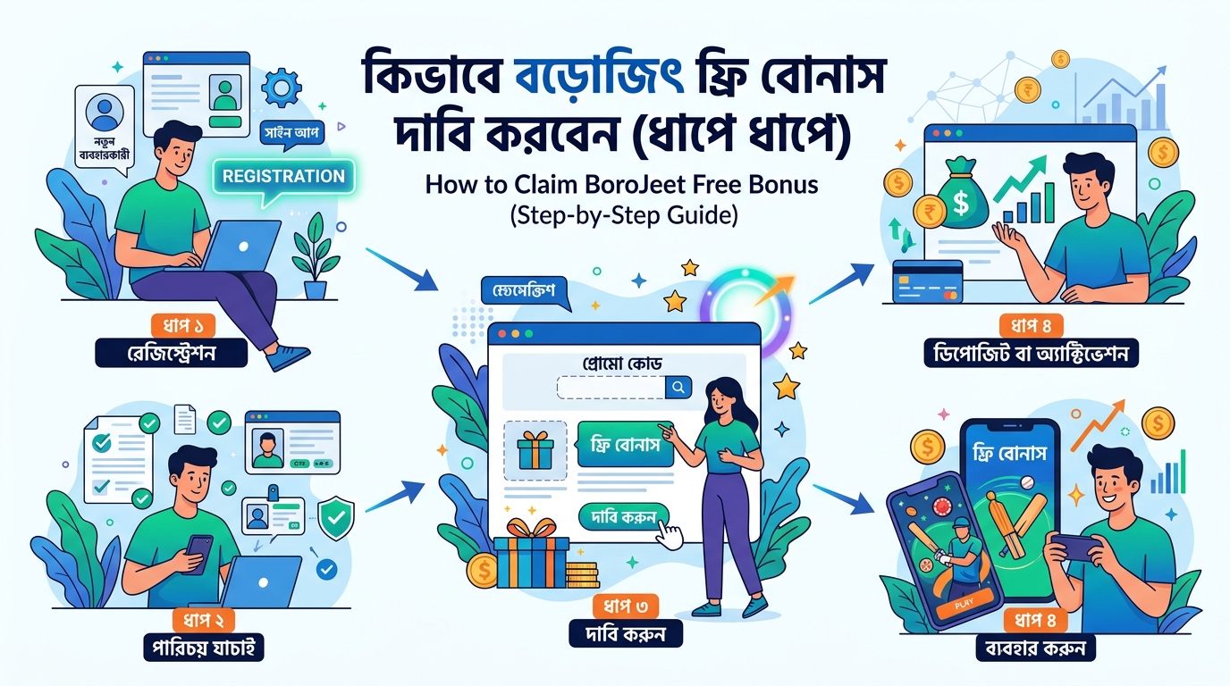 BoroJeet free bonus কিভাবে দাবি করবেন (ধাপে ধাপে)