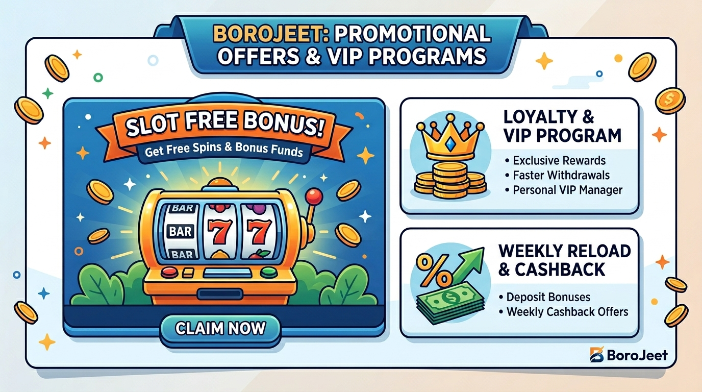 BoroJeet slot free bonus এর বাইরেও অন্যান্য অফার